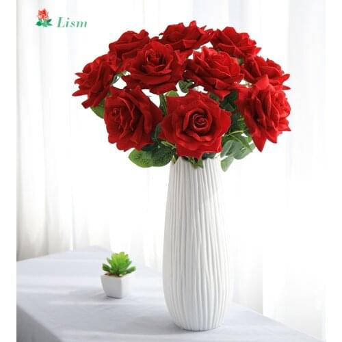 10 Pcs Rose Artificielle Flower Silk Rose Flower 50cm High Wedding Flowers Decoration Luxury Home Decor Valentine Day Gift