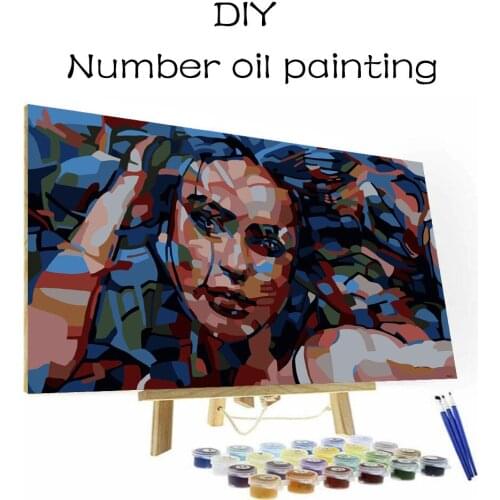 40x50cm Calligraphy Painting Character Picture Poster Living Room Bedroom Decoration DIY Painting By Number Canvas Wall Painting