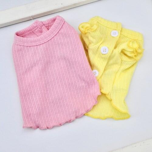 Dog T-shirt Cat Shirt Summer Small Dog Clothes Tee Shirt Outfits Yorkshire Pomeranian Shih Tzu Poodle Bichon Schnauzer Clothing