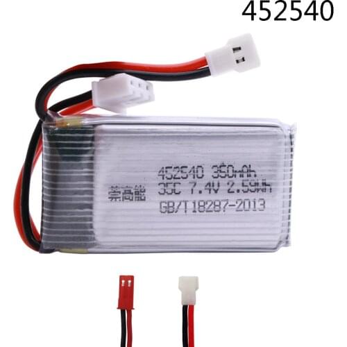 Lipo Battery for MJX X401H X402 JXD 515 515W 515V Battery RC Mini FPV Drone Quadcopter Helicopter 2S 7.4V 350mah JST/XH2.54 Plug