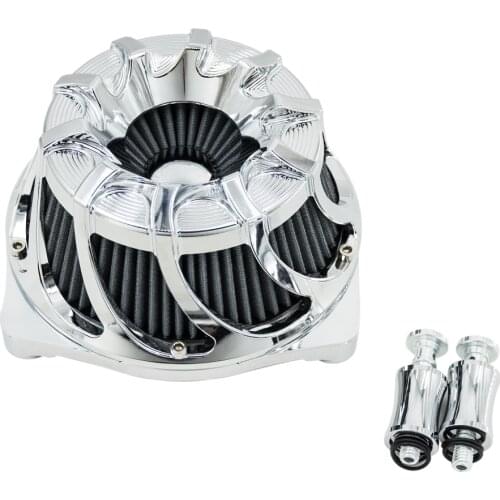 Motorcycle CNC chromium Drift Air Filter Cleaner Kit for Harley Dyna Fat Bob Sport Glide Street Bob Low rider 18-20