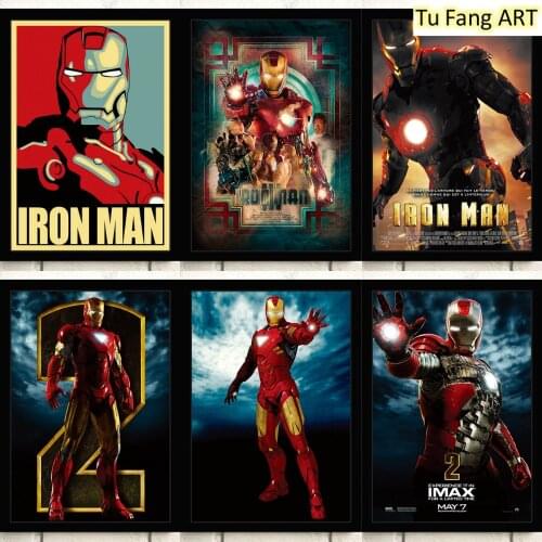 Marvel Iron Man Movie Wall Art Canvas Painting Nordic Posters and Prints Pictures for Living Kids Home Decoration Room Decor