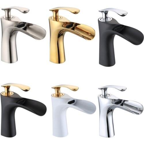 New Bathroom Basin Faucet Solid Brass Specail Sink Mixer Tap Hot & Cold Waterfall Basin Faucet