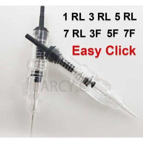 Disposable Agulhas Easy Click Cartridge Needles Sterilized Microblading Permanent Makeup 1R 3R 5R 600D-G Tattoo Cartridge Needle