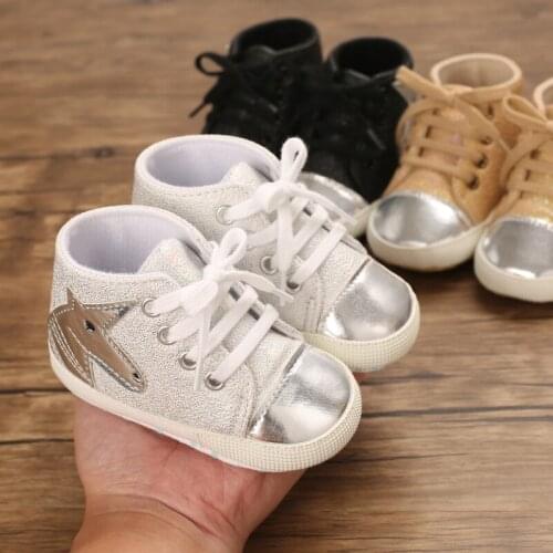 Newborn Infant Baby Boys Girls Autumn Sneaker Casual Anti-Slip Soft Sole Lace-up Toddler First Walker Shoes
