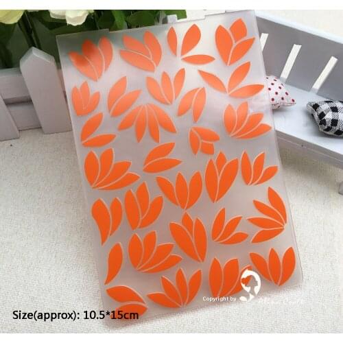 PLASTIC EMBOSSING FOLDER flower leaf background DIY scrapbooking album card made gift packing decoration paper craft