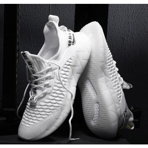 Plus Size Summer Breathable Sport Men White Sneakers Mens Running Shoes Sports Sneakers Boy Tennis 2021 Footwear Jogging A-675