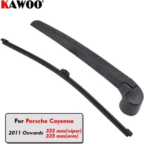 KAWOO Car Rear Wiper Blade Blades Back Window Wipers Arm For Porsche For Cayenne Hatchback (2011-) 355mm Car Accessories Styling