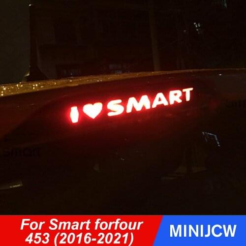 Car Styling Stickers High Brake Light Sticker Rear Trunk Exterior Decoration For New Smart 453 forfour Car Accessories 2016 2019