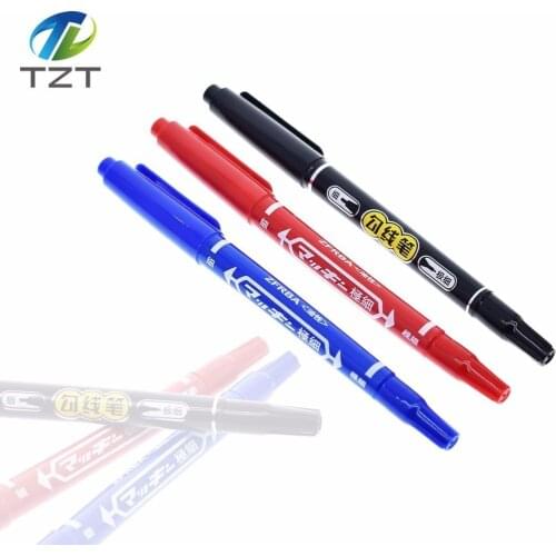 TZT Smart Electronics CCL Anti-etching PCB circuit board Ink Marker Double Pen For DIY PCB