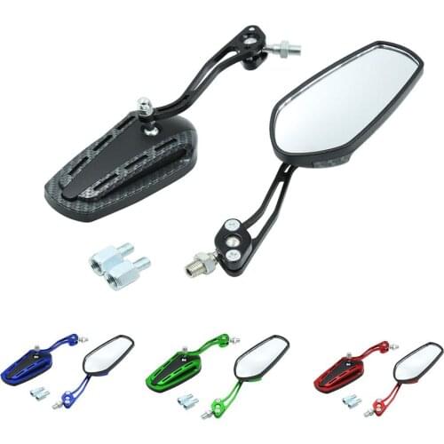 X Autohaux 2pcs Universal Adjustable Motorcycle Mirror Metal Bar End Side Rearview Mirrors 8mm 10mm Scooter Miroir Accessories