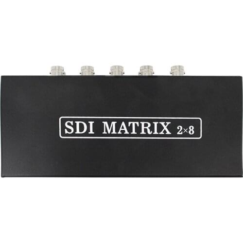 SDI Matrix 2x8 SDI Switch 2 To 8 Converter for 3G HD SD Monitor Security Camera CCTV Video