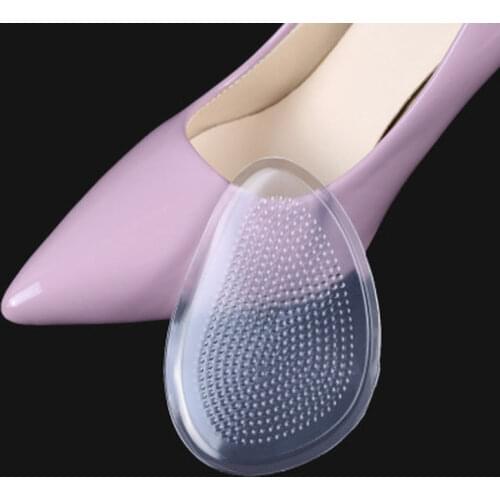 Women Silicon Feet Gel Insoles for Shoe Forefoot Pad Insoles Inserts High Heel Insole Inserts Pads Reduces Friction Pain
