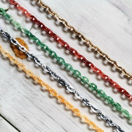 1.0 Meter 11*16mm Acrylic Chains Colors Strands Linked Bag Chains Women DIY Accessories Glasses Chain Components N432