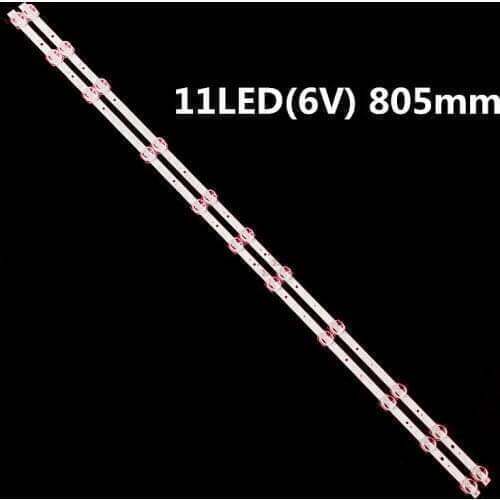 10pcs LED backlight bar For TCL 43S6500FS 43S6500 43S423 43S421 Thomson 43UD6426 4C-LB4311-HR01J ZM05J GIC43LB32_3030F2.1D