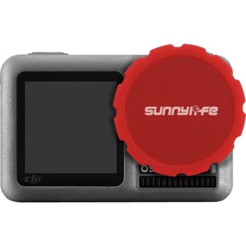 2pcs Lens Cover Cap Replacement For DJI OSMO Action Camera Silicone Protective Shockproof Protector Case Anti Scratch Red Black