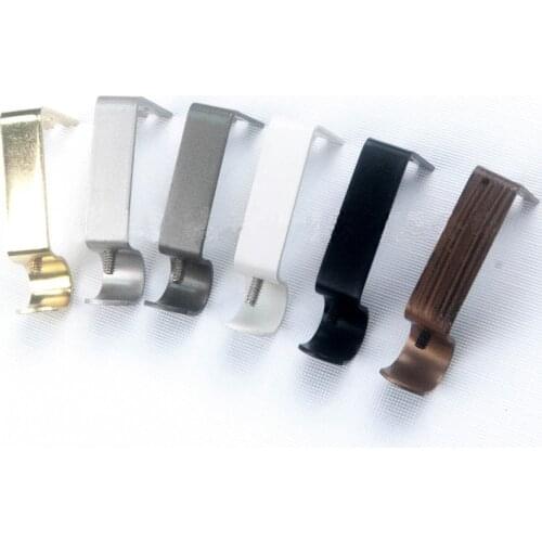 3 Pack Curtain Rod Bracket,Double Curtain Rod Hanging Brackets Adjustable Wall Mount Curtain Rod Holders for Room Curtain rods