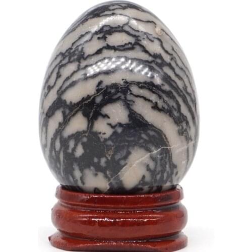 34*44MM Zebra Jasper Stone Egg Natural Gemstone Crystal Mineral Healing Ball Home decoration accessory Kegel Massage Yoni Egg