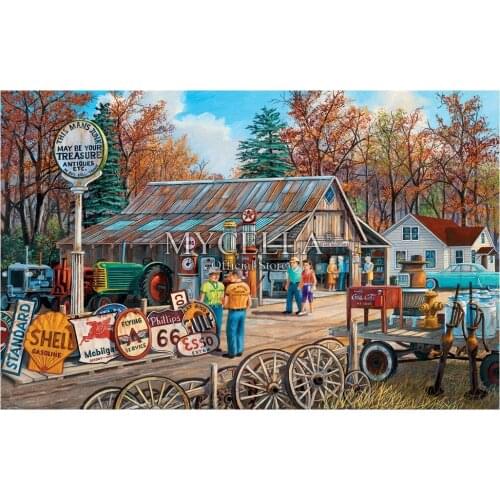 5d Diy Diamond Painting Cartoon Full Diamond Embroidery Cross Stitch Town Scenery Diamond Mosaic Art Home Decor Christmas Gift