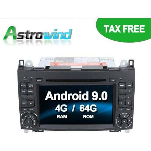 64G ROM No Tax Android 9.0 Car DVD Player GPS Navigation for Mercedes-Benz A Class W169 for Mercedes B Class W245 Viano