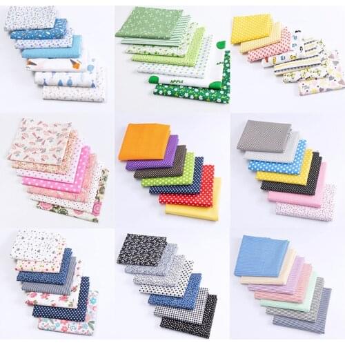 7Pcs/set 25*24cm Printed Fabric Cotton Fabric Hometextile Patchwork Quilting Fabric Crafts Sewing DIY Cloth Cushion For Dolls