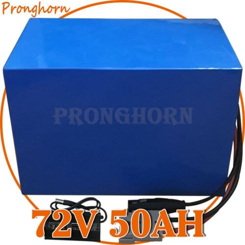 EU US No Tax 72V 20Ah 25Ah 30Ah 35Ah 40Ah 50Ah Electric Bicycle Lithium Battery for 2000W 3000W 5000W Scooter Battery+5A Charger
