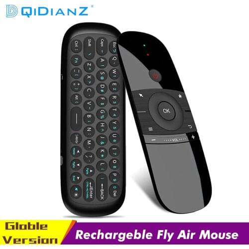 Fly Air Mouse W1 Wireless Keyboard Mini Remote Control 2.4G Rechargeble For Smart Android Tv Box Mini Pc