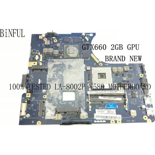 100% new ..Y580 LAPTOP MOTHERBOARD FOR LENOVO Y580 NOTEBOOK MAINBOARD QIWY4 LA-8002P MAINBOARD .FIT CORE I7 I5..GPU GTX660 2GB