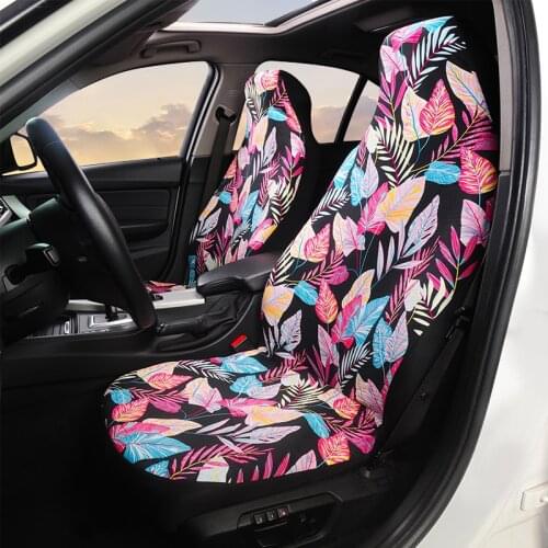 Car Seat Cover Multi-Color Baja Saddle Blanket Seat Covers Front Set with Steering Wheel Cover Seat Belt Protectors for Sedan