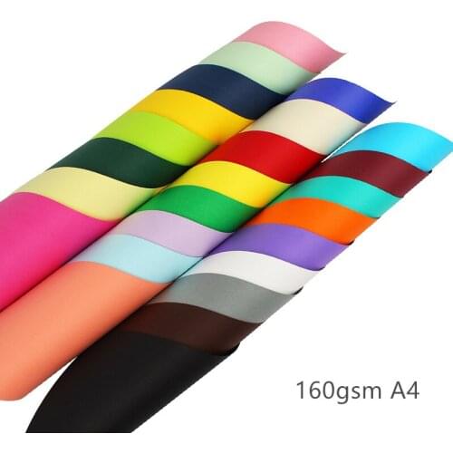 160gsm 100pcs High Quality A4 colorful Kraft Paper DIY Handmade Card Wedding Invitations Craft Paper Thick Paperboard Cardboard