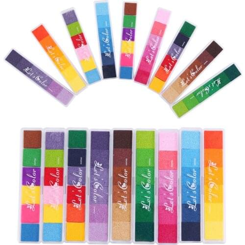 1Pcs Colorful Ink Pad Scrapbooking Colorful Inkpad Stamp Sealing Decoration Fingerprint Stencil Card Making DIY Crafts