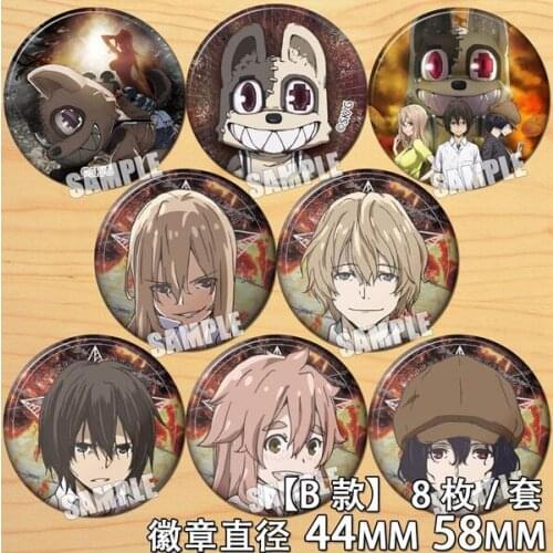 Anime Gleipnir Aoki Erena Figure 5583 Badges Round Brooch Pin Gifts Kids Collection Toy