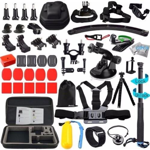 GloryStar Accessories kit for Gopro Hero 5 Session, Gopro Hero 6 Black, Xiaomi Yi 4K for Sony Eken Action Camera 13L