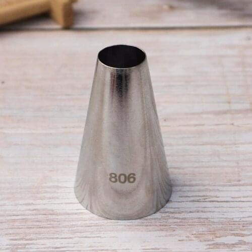 #805 806 Round Piping Nozzles Pastry Tips Cake Cream Decorating Baking Tool Stainless Steel Cupcake Cookie Icing Macaroon