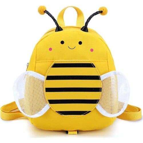 Cute Bee Baby Safety Harness Backpack Toddler Anti- Lost Bag Children Comfortable Schoolbag Kids Wrist Link Clothes Mochilas