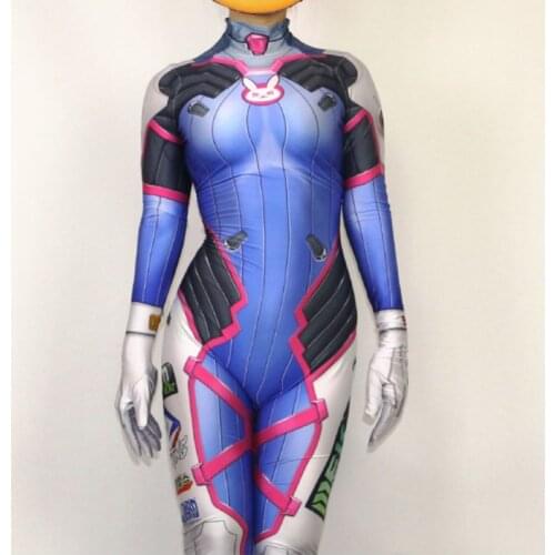 Newest Classic D.Va Cosplay Costume Adults Kids Hana Song DVA Zentai Second Skin Suit Game Superhero Halloween Girls Bodysuit