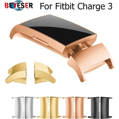 New Watch Band Connectors For Fitbit Charge 3 Stainless Steel Connector For Fitbit Charge 4 Connect Watch Band Accessories