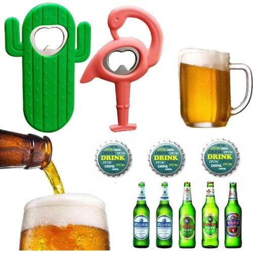 New Stylish Hot Sale 1pc Cactus Flamingo Beer Bottle Opener Bar Tool Soda Beer Bottle Cap Opener Wine Opener Claw