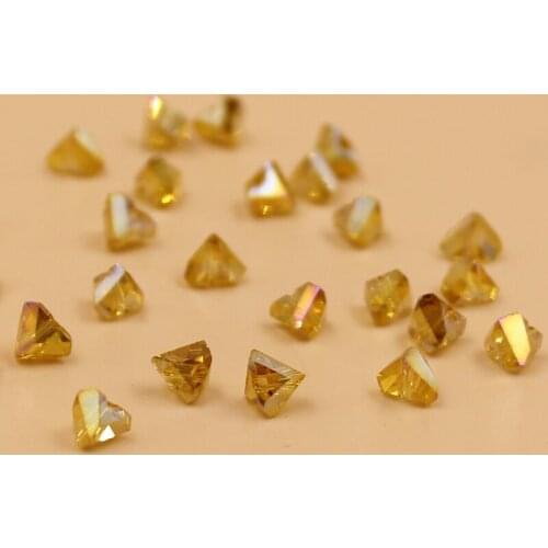 Wholesale 6mm 100pcs Triangle Austria Crystal Beads For Jewelry Making DIY Handmade Bracelet