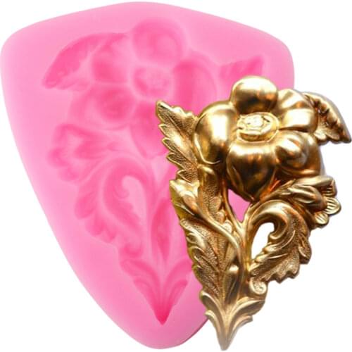 Baroque Relief Flower Silicone Mold Wedding Sugarcraft Fondant Cake Decorating Tools Chocolate Gumpaste Candy Clay Resin Moulds