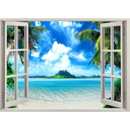 Beautiful Sky Sun Window Art Film Print Silk Poster Home Wall Decor 24x36inch