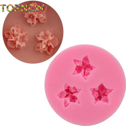 New silicone Dia 4.6CM retail wholesale silicone cake mold Flower For fondant decorating tools Mould silicone DIY C1774