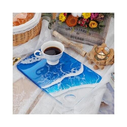 DIY Epoxy Rectangle Shape Base Tray Silicone Mold Resin Molds for Uv DIY Resin Craft Home Decoration Handmade Tools