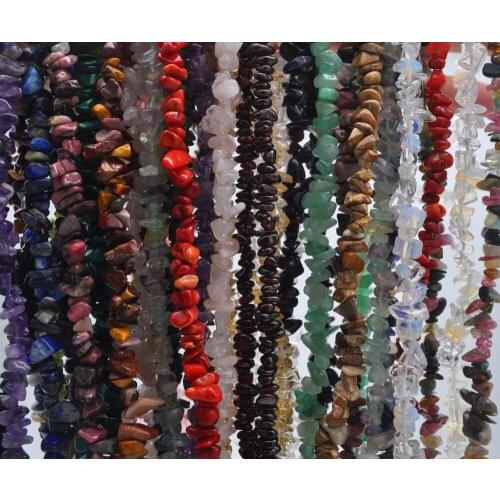 Mixed Stone Chip Loose Beads 32 Inch Jewelry Making 1 Strand E001-E028