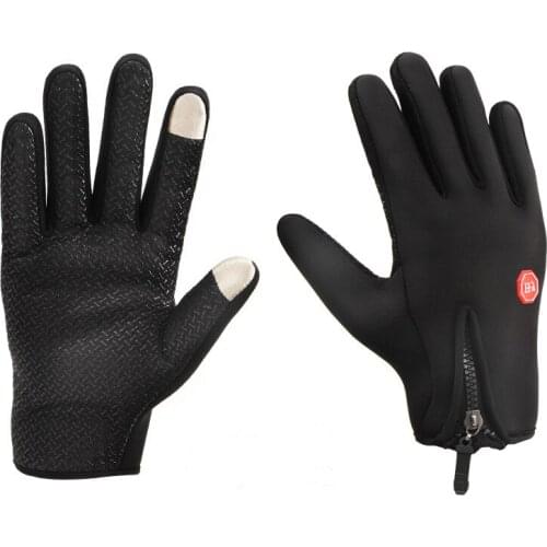 Wholesale Oudoor Thicken winter warm fleece gloves Anti-skid Skiing Gloves Touch Screen gloves for driving / Riding