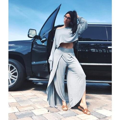 Ueteey New Two-piece Casual Home Solid Two-piece