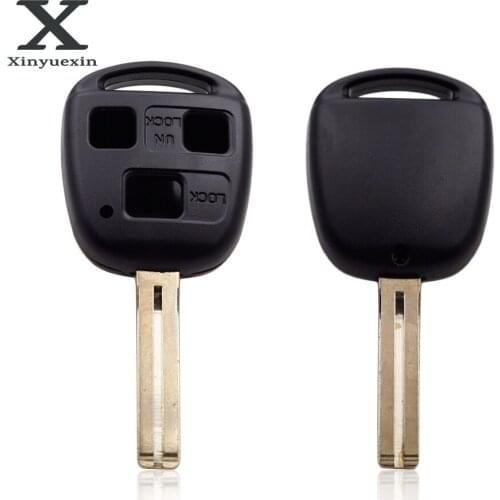 XINYUEXIN TOY48 3 Buttons Remote Fob Case Replacement Car Key Shell Fob For Lexus RX300 ES300 Case Uncut 40MM Blade