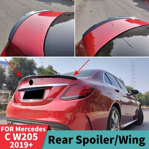 Roof Rear Spoiler Wing Decoration Tuning Accessories Refit Boot Lip Trunk Spoiler For Mercedes Benz C W205 2019 2020 2021 2019