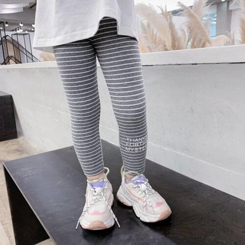 Toddler Girls Leggings Skinny Letter Pattern Elastic Pants Leggins Kids Spots Pants for Girls Children Pants