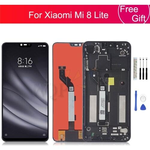 Original for Xiaomi Mi 8 Lite/ Mi 8X LCD Display + Frame 10 Point Touch Screen Touch Digitizer Assembly LCD Display Repair Parts